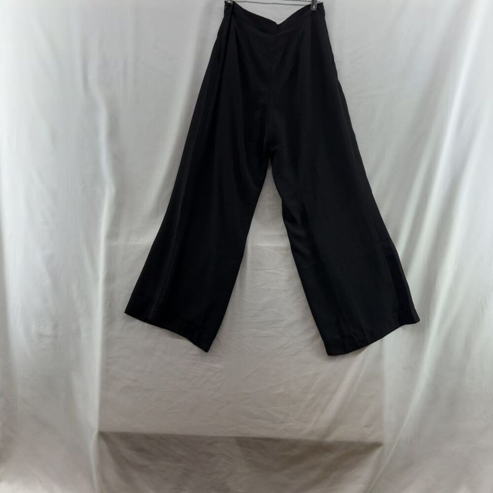 Carmen Marc Valvo Women's Black Wide Leg Pants Size 4 - Picture 2 of 3
